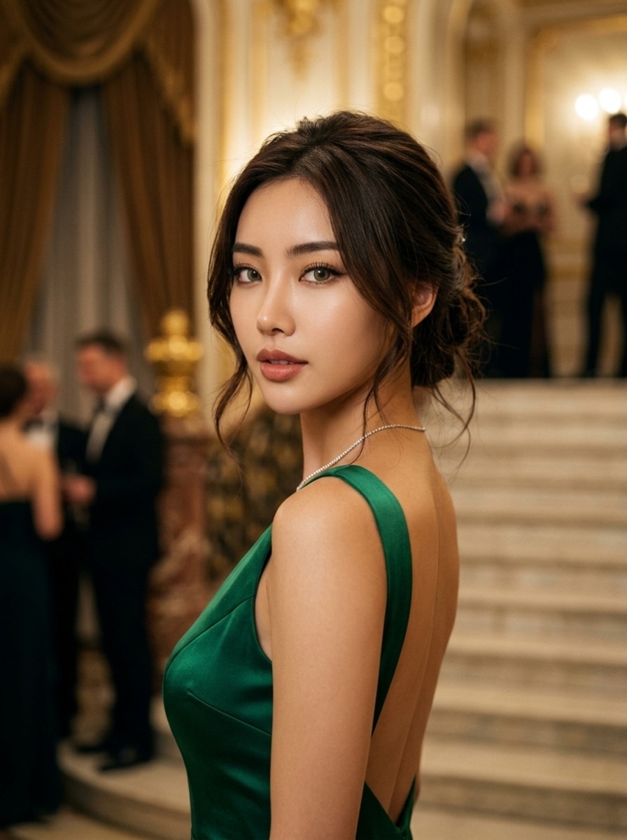 Emerald Gala Backless