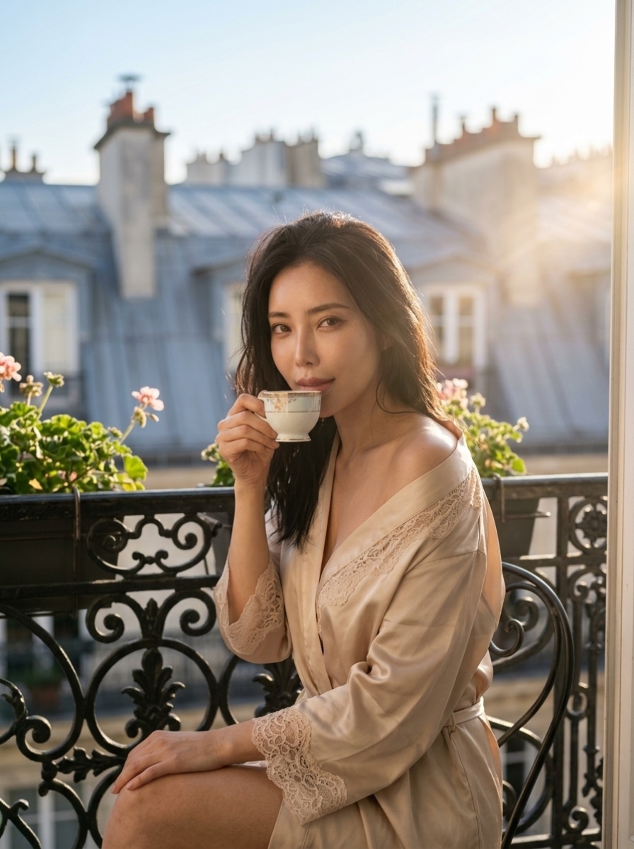 Parisian Haussmann Balcony Morning